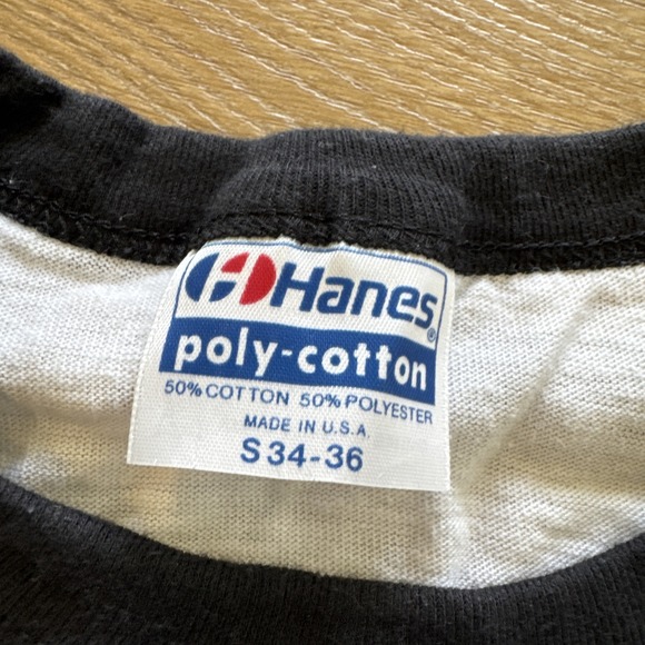 Chicago Bears Shirt Mens S Ringer 80s Hanes NFL Caricature Vintage Walter Payton - Picture 3 of 9